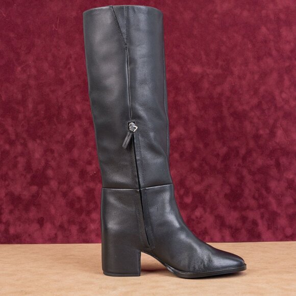 Steve Madden Women Nohanna Black Fashion Zip Leather Knee Boots Sz 8.5 - Picture 10 of 10